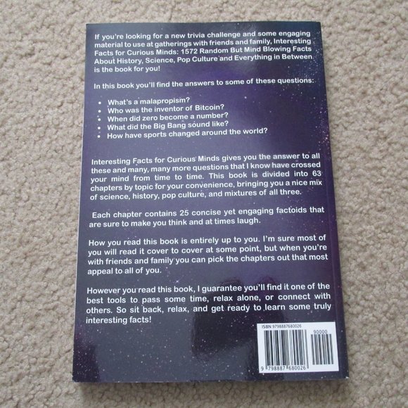 Interesting Facts For Curious Minds: 1572 Random But Mind-Blowing Facts by Jorda - Picture 2 of 3